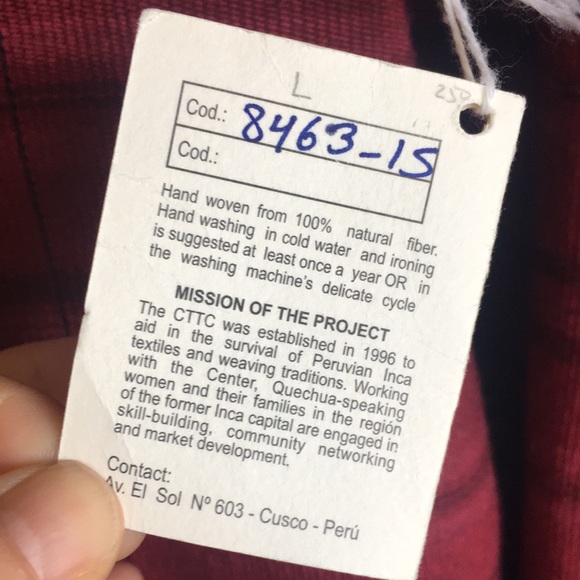 Boho jacket Handmade Peruvian wool jacket fair trade GORGEOUS - Picture 8 of 10